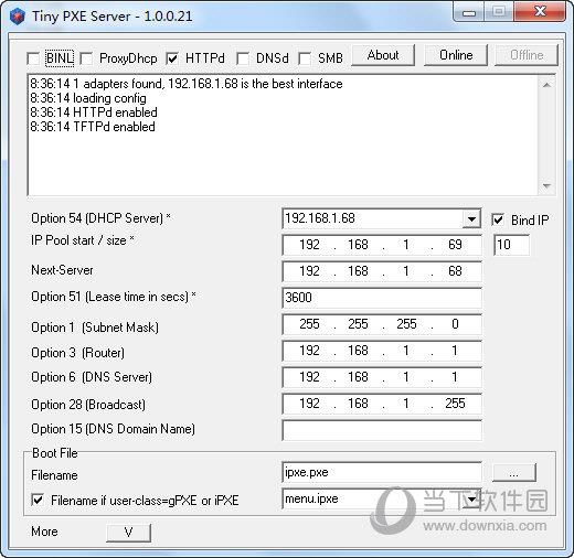 Tiny PXE Server(pxe服务器软件) V1.0.0.21 绿色免费版