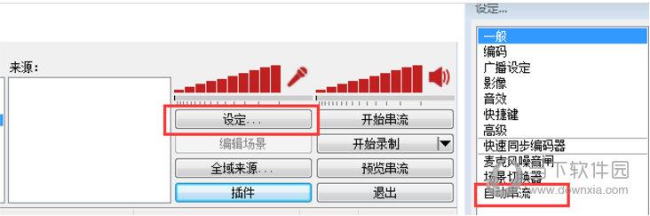 选择 “自动串流”