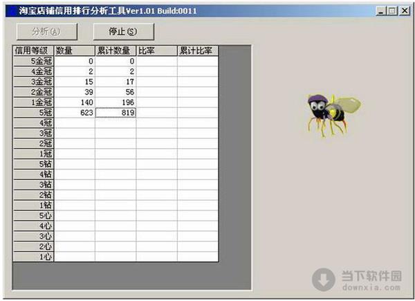 淘宝店铺信用排行分析工具 V1.02 绿色免费版