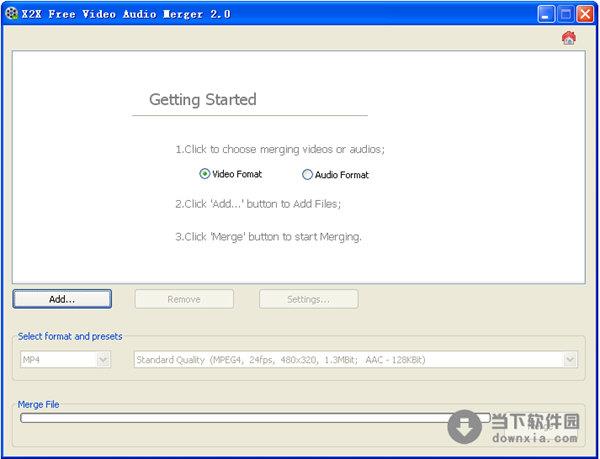 X2X Free Video Audio Merger(免费视频合并工具) V2.0 绿色免费版