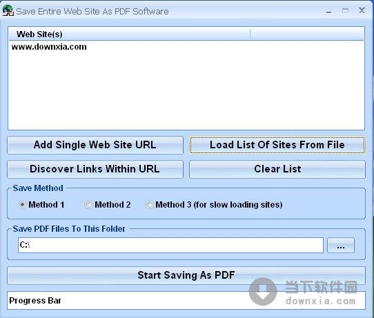 Save Entire Web Site As PDF Software