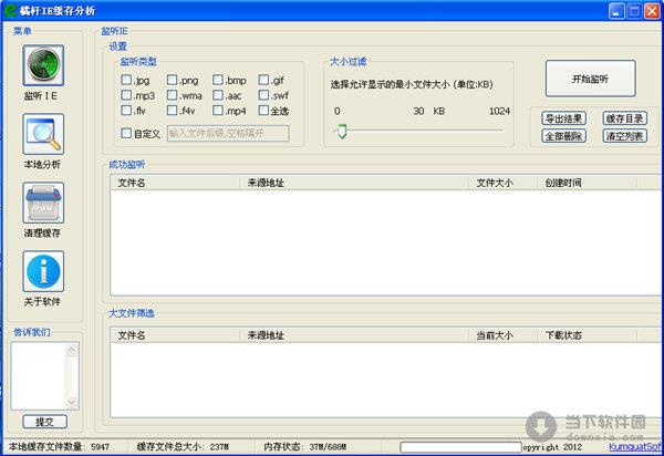 橘杆ie缓存分析 V1.0 免费版