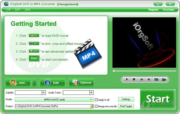 iOrgSoft DVD to MP4 Converter