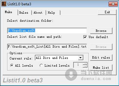 Listit(目录列表软件) V0.1 beta3 绿色免费版