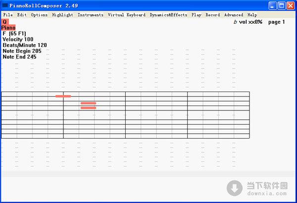 PianoRollComposer(midi电子音乐编辑器) V2.54 英文绿色免费版