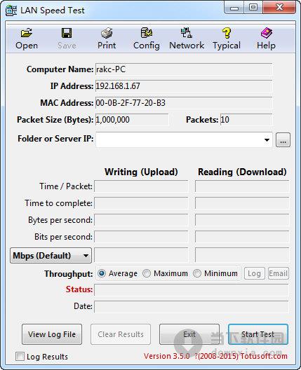 LAN Speed Test(局域网测速工具) V3.5.0 英文绿色免费版