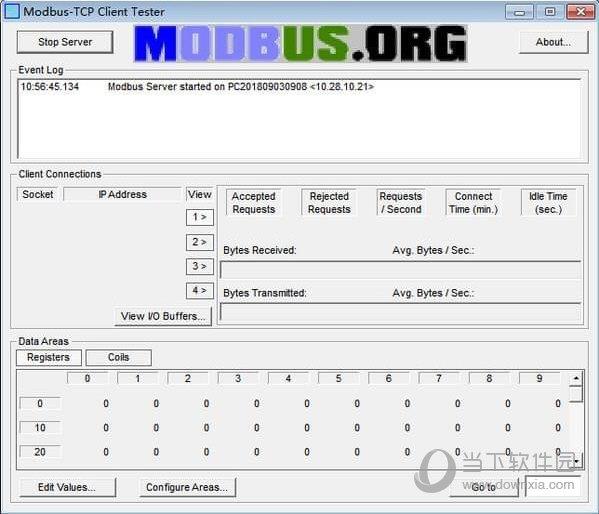 MODBUS TCP Client Tester