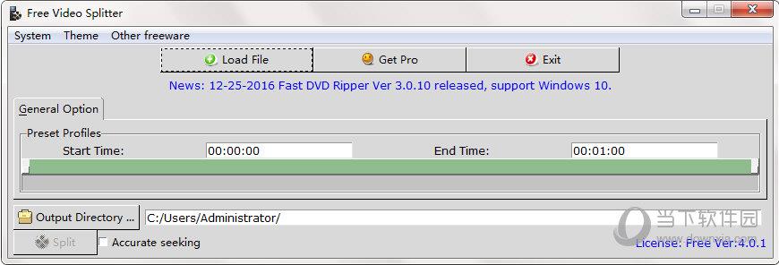 Free Video Splitter(视频分割助手) V4.0.1 官方版
