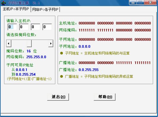 子网计算工具