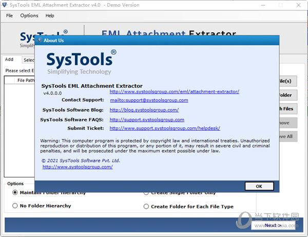 SysTools EML Attachment Extractor