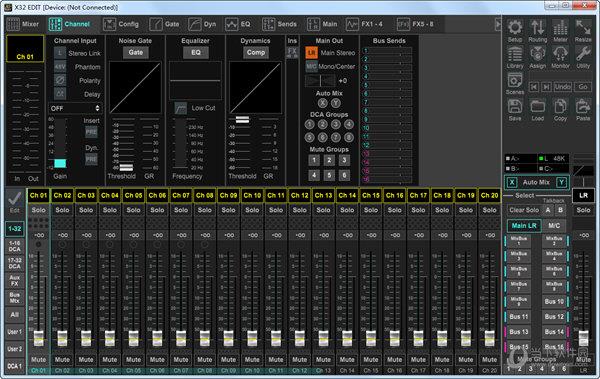百灵达x32调音台控制软件