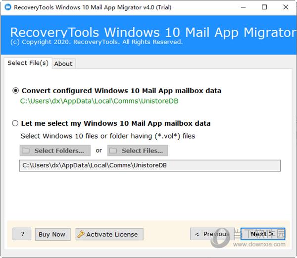 RecoveryTools Windows 10 Mail App Migrator(邮件转换工具) V4.0 官方版