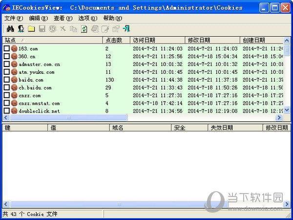 IECookiesView(cookie详细信息扫描与显示工具) V1.77 汉化版