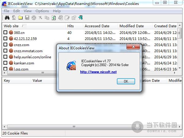IECookiesView(cookies管理工具) V1.77 英文最新版