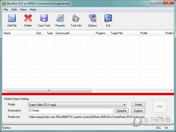 Bluefox FLV to MPEG Converter(FLV转MPEG转换器) V3.1.12.1008 官方版