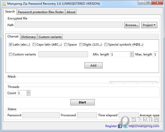 Manyprog Zip Password Recovery(ZIP密码恢复工具) V1.6 官方版