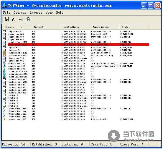 TCPView V3.05 英文绿色免费版