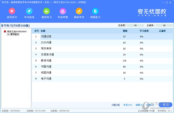考无忧高等教育自学考试专用题库软件商务交流版