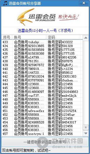 迅雷会员帐号分享器 V1.0 绿色版