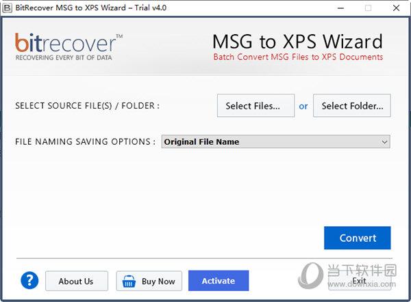 BitRecover MSG to XPS Wizard