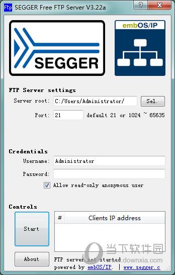 SEGGER free FTP Server(FTP服务器软件) V3.22 官方版