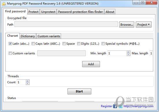 Manyprog PDF Password Recovery(PDF密码恢复工具) V1.6 官方版