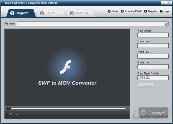 iLike SWF to MOV Converter(SWF视频转换器) V2.6.0.0 官方版