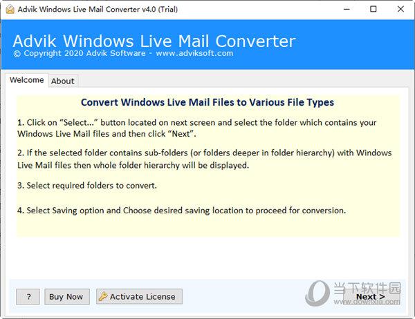 Advik windows live mail converter(邮件转换工具) V4.0官方版