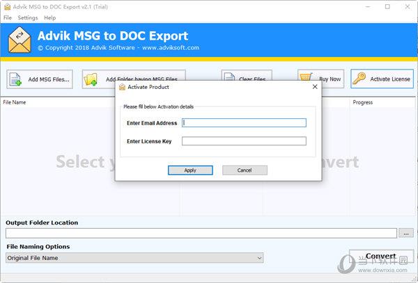 Advik MSG to DOC Export