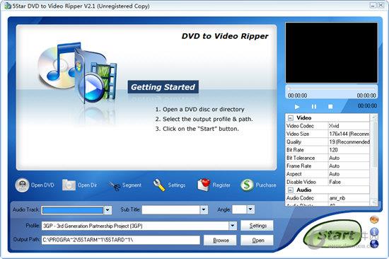 5Star DVD to Video Ripper(视频转换器) V2.1 官方版