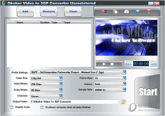 Okoker Video to 3GP Converter(视频到3GP转换器) V6.5 官方版
