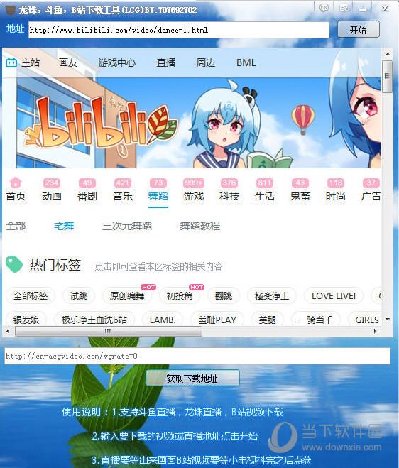 龙珠斗鱼B站视频下载工具 V3.0 绿色免费版