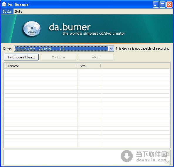Da Burner(CD/DVD刻录软件) V1.2.0.0 英文绿色免费版