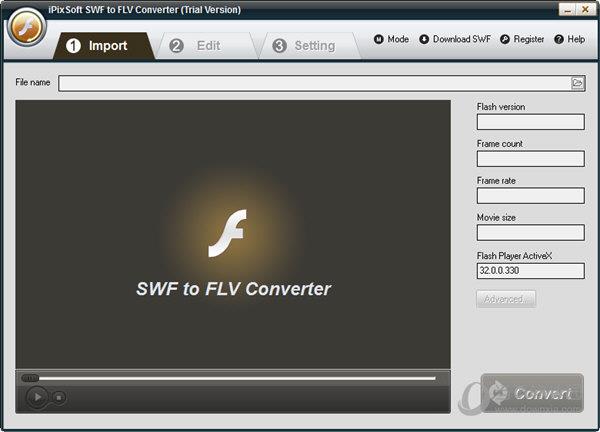 iPixSoft SWF to FLV Converter(SWF到FLV转换器) V3.8.0 官方版
