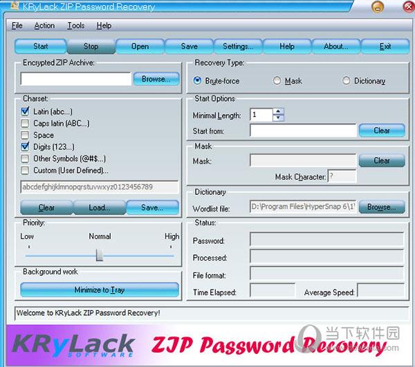 krylack zip password recovery(ZIP密码恢复工具) V3.53.66 绿色版