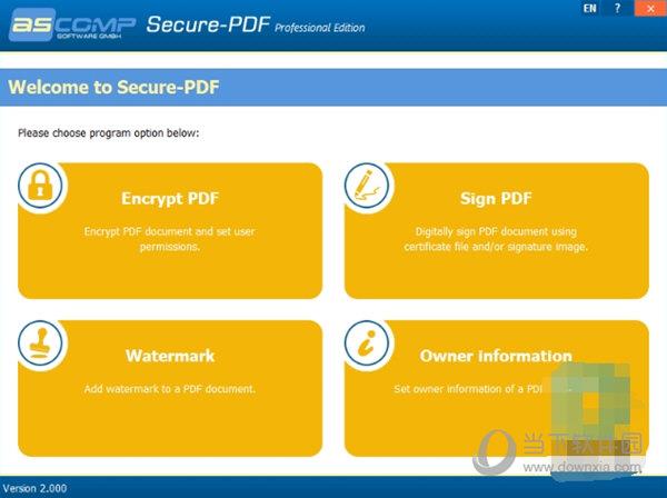 SecurePDF Professional Edition(PDF加密工具) V2.0001 官方版