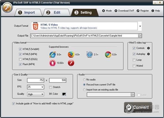 iPixSoft SWF to HTML5 Converter