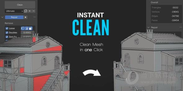 Instant Clean(Blender布线优化去除插件) V1.2.0 免费版
