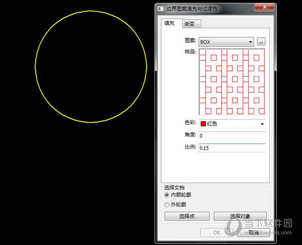 边界图案填充与过渡色