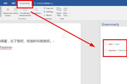 Grammarly自动检测错误
