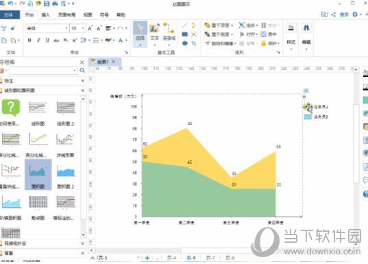 亿图软件制作面积图表操作方法教程4