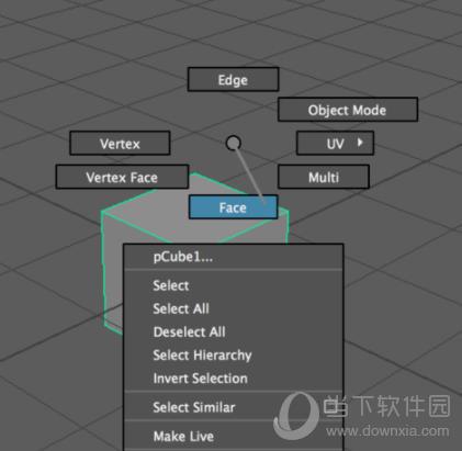 Maya更改面的选择方式方法教程2