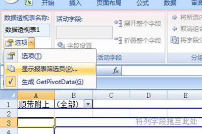 显示报表筛选页