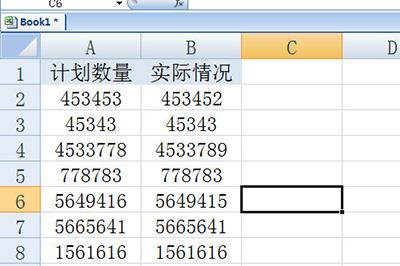 以下面的这两列数字为例子