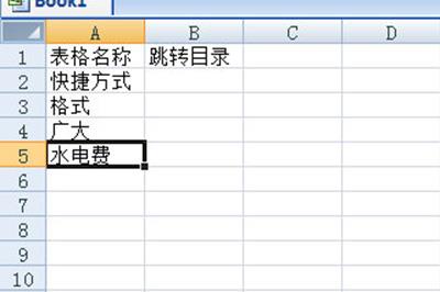 首先我们新建一个工作簿用来制作目录