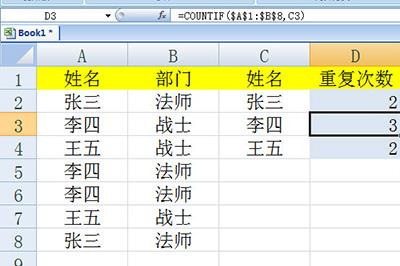 所有的姓名次数就会被统计出来啦