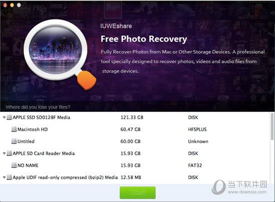 IUWEshare Mac Free Photo Recovery