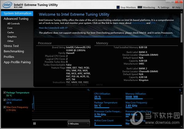 Intel XTU(CPU极限超频工具) V6.5.2.40 官方版