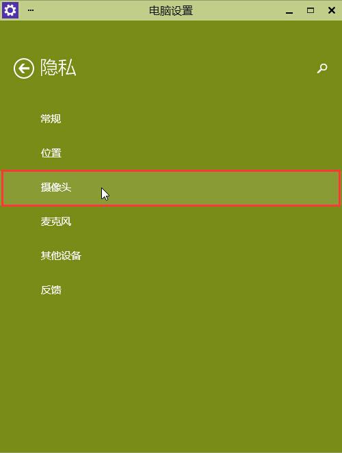 win10隐私功能菜单