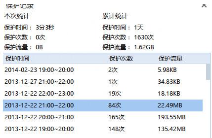 查看保护记录